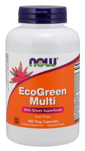 NOW Eco-Green Multi 180 veg capsules - High-quality Vitamins by NOW at BariatricPal Store