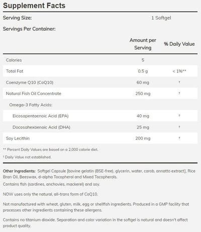 CoQ10 by NOW Foods - High-quality COQ10 by NOW Foods at BariatricPal Store