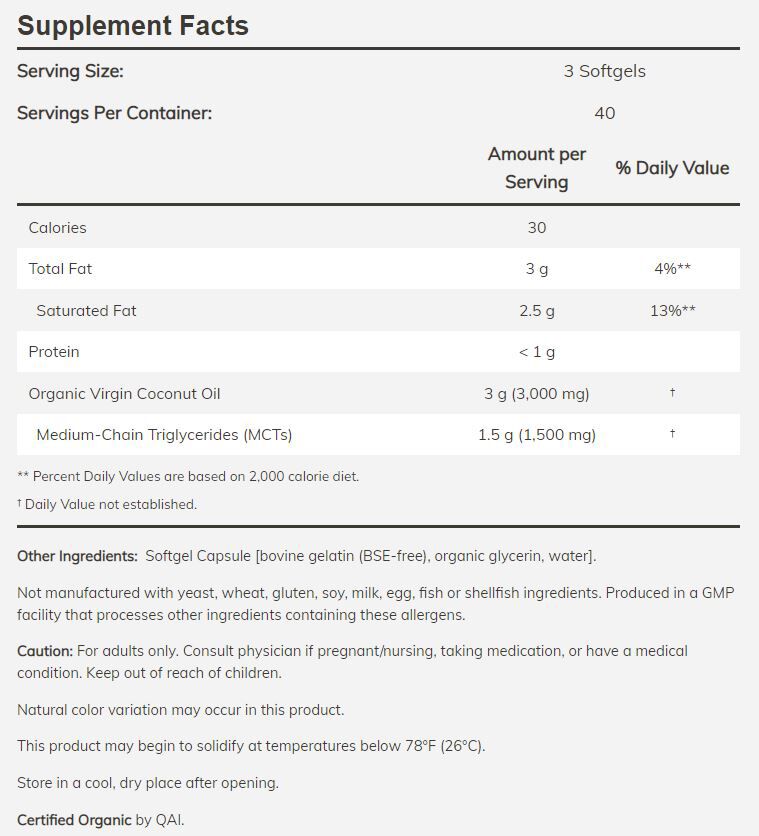 #Flavor_Organic, Virgin, 1000 mg, 120 softgels