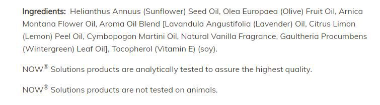 NOW Arnica Soothing Massage Oil 8 fl oz - High-quality Beauty and Personal Care by NOW at BariatricPal Store