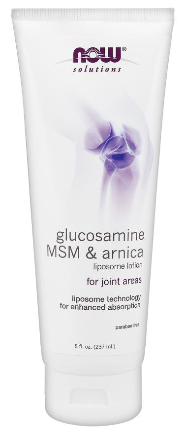 NOW Glucosamine, MSM & Arnica Lotion 8 fl oz - High-quality Gluten Free by NOW at BariatricPal Store