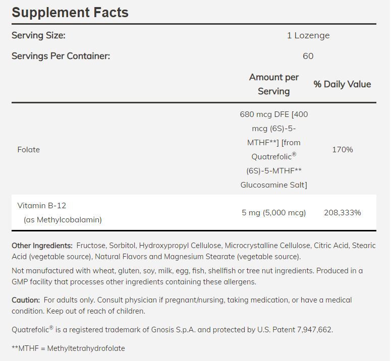 #Dosage_5000 mcg #Size_60 lozenges