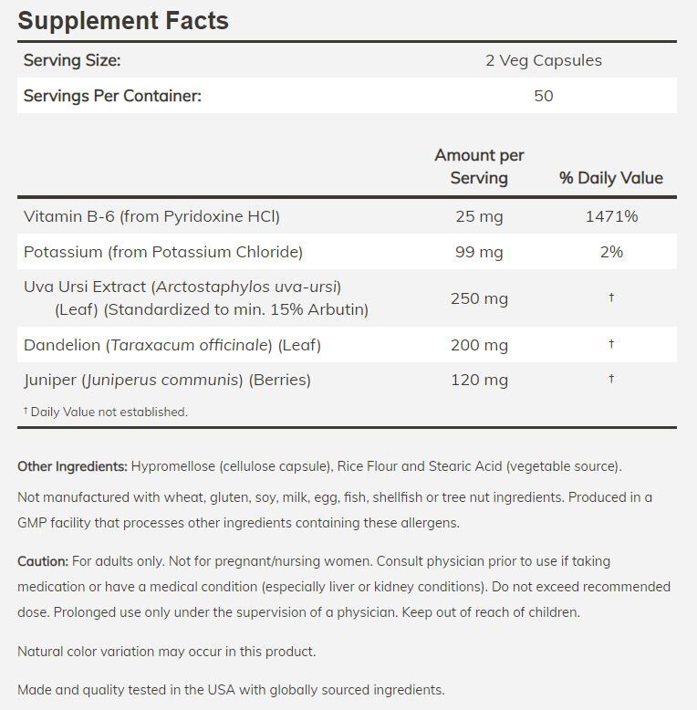 NOW Water Out 100 veg capsules - High-quality Diet and Weight Loss by NOW at BariatricPal Store