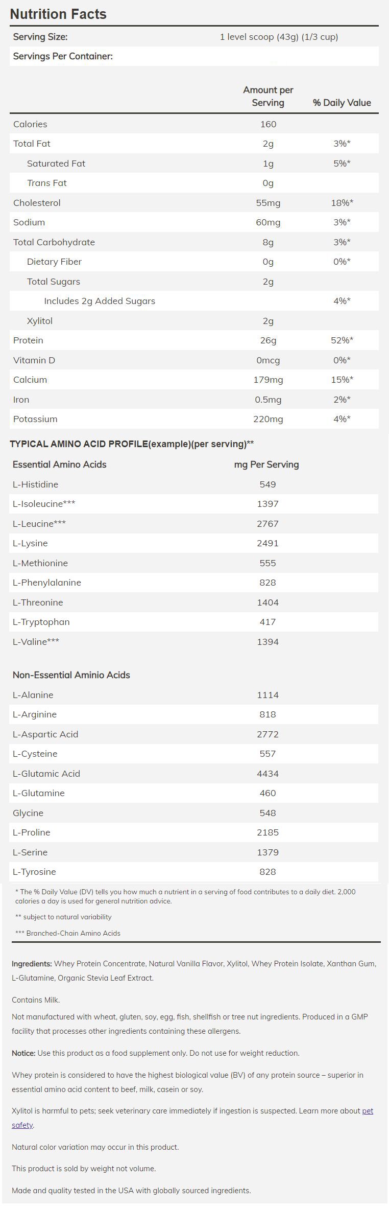 #Flavor_Creamy Vanilla #Size_10 lb.