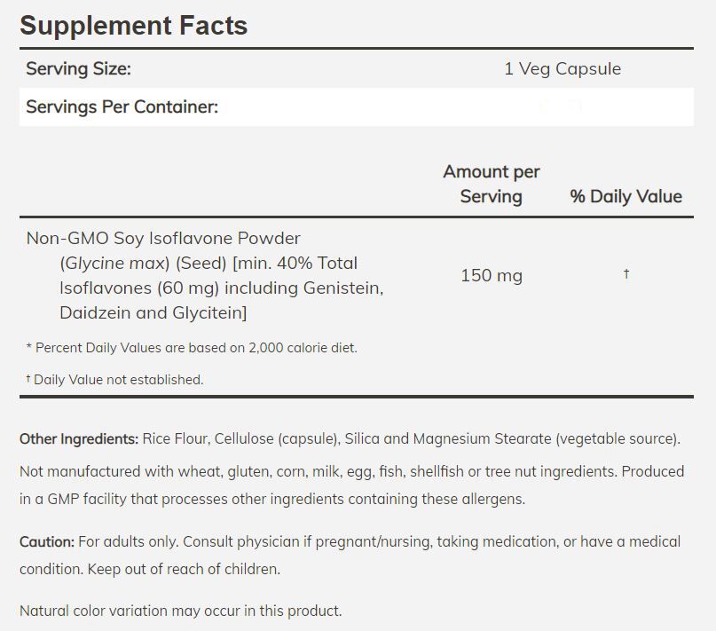 NOW Soy Isoflavones 120 veg capsules - High-quality Breast Health by NOW at BariatricPal Store