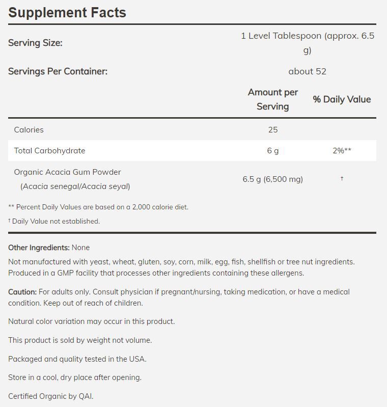 NOW Acacia Fiber 12 oz. - High-quality Fiber by NOW at BariatricPal Store