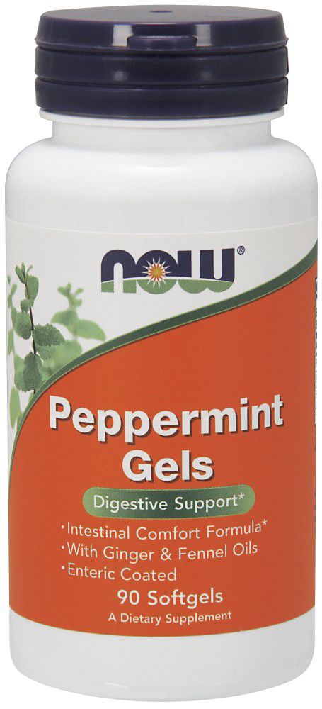 NOW Peppermint Gels 90 softgels - High-quality Herbs by NOW at 