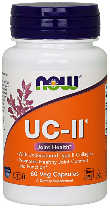 NOW UC-II, Undenatured Type II Collagen 60 veg capsules - High-quality Gluten Free by NOW at BariatricPal Store