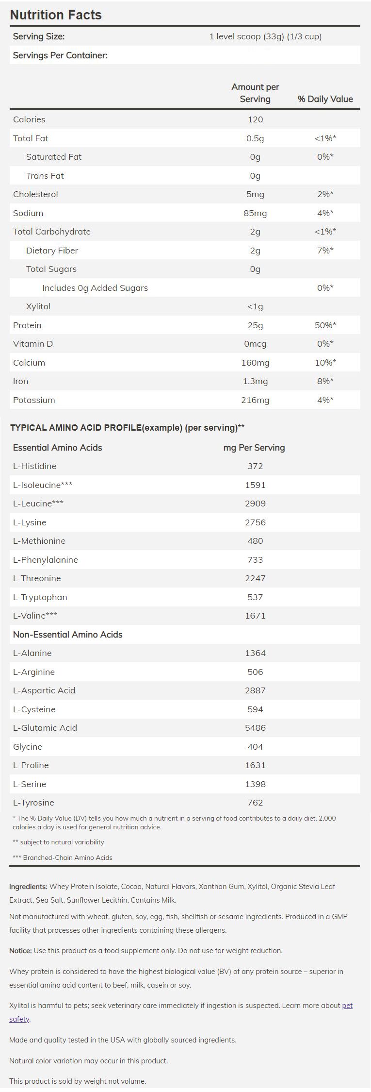 #Flavor_Creamy Chocolate #Size_10 lb.