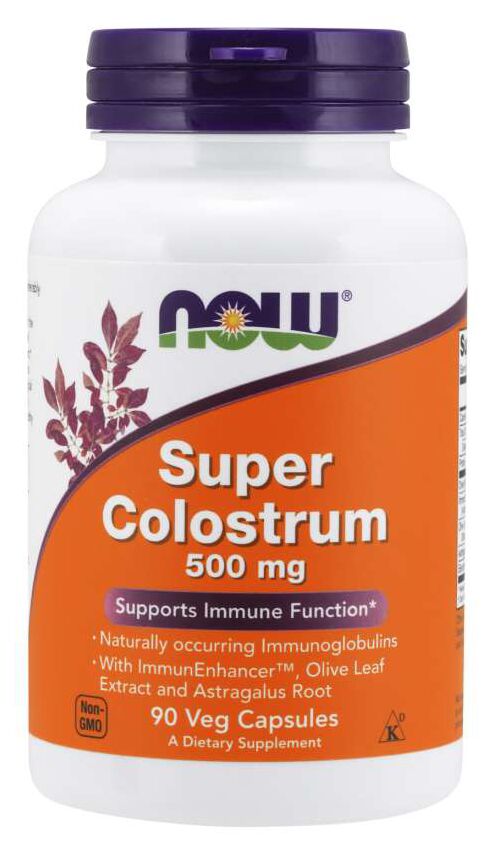 NOW Super Colostrum 90 veg capsules - High-quality Immune System Support by NOW at BariatricPal Store