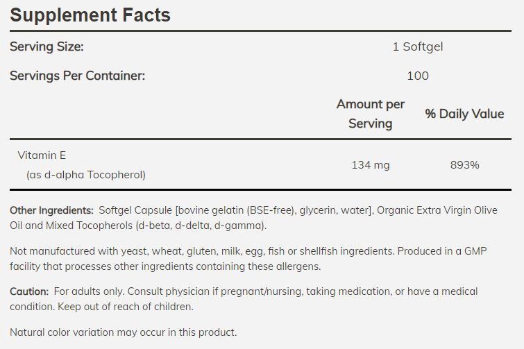 #Dosage_200 IU #Size_100 softgels