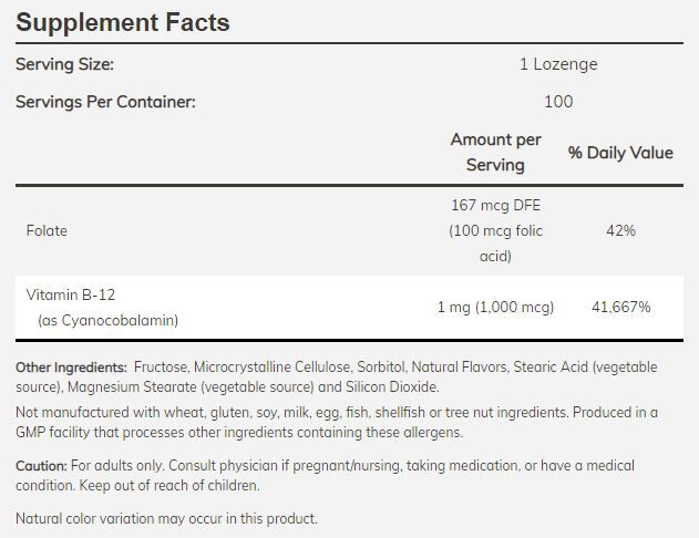 #Flavor_1000 mcg, 100 lozenges
