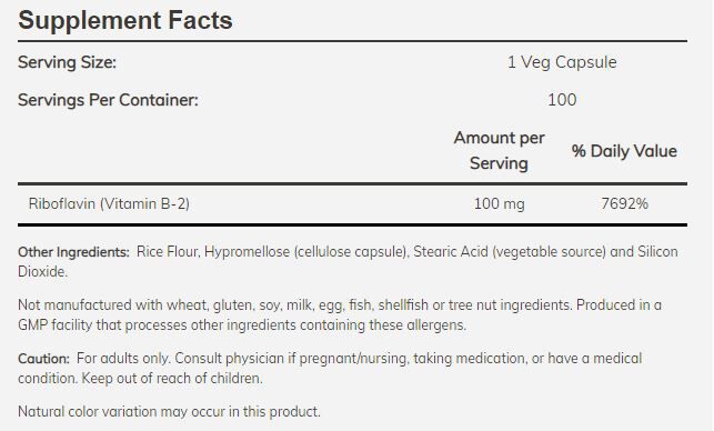 NOW B-2 100 capsules - High-quality Vitamins by NOW at BariatricPal Store