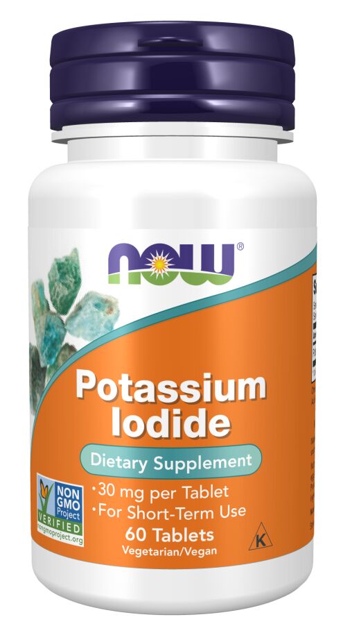 NOW Potassium Iodide 60 tablets (CLEARANCE: Best by March 31, 2024) - High-quality Gluten Free by NOW at BariatricPal Store