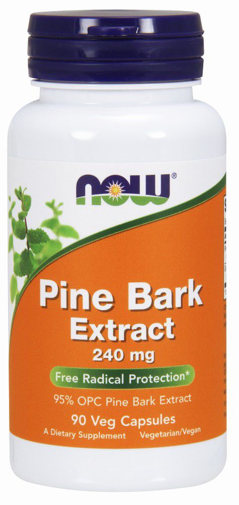 NOW Pine Bark Extract 90 veg capsules - High-quality Antioxidants by NOW at BariatricPal Store