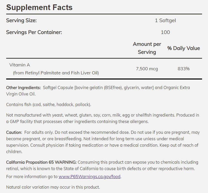 #Dosage_25000 IU #Size_100 softgels