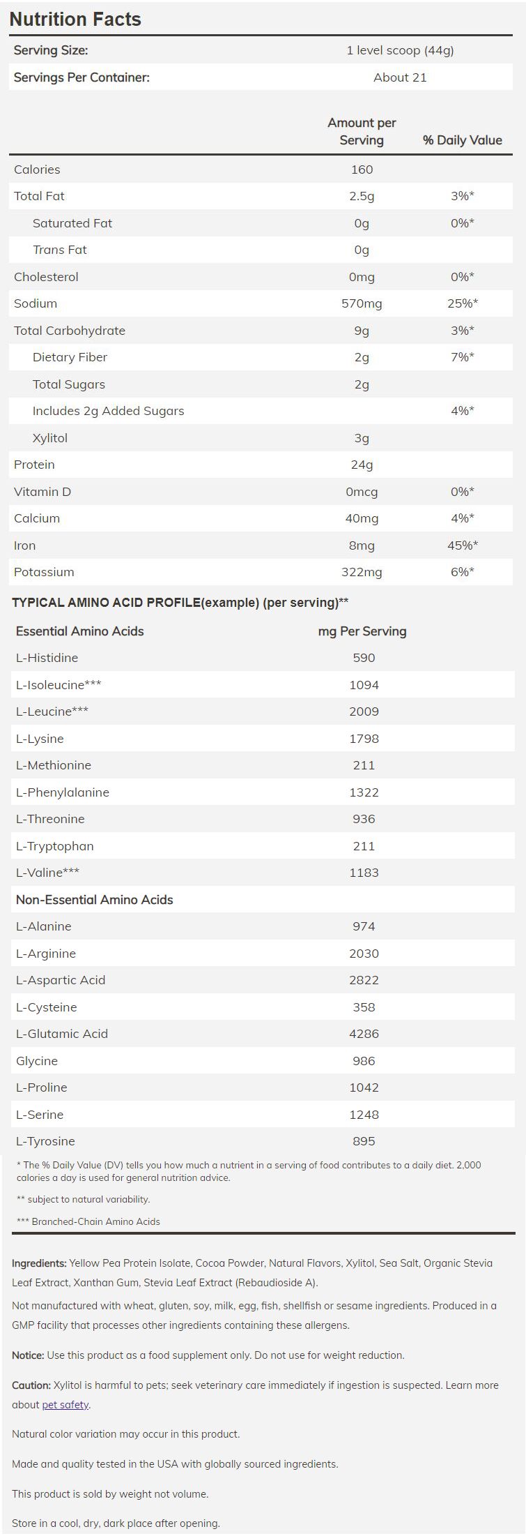 #Flavor_Creamy Chocolate #Size_2 lb.