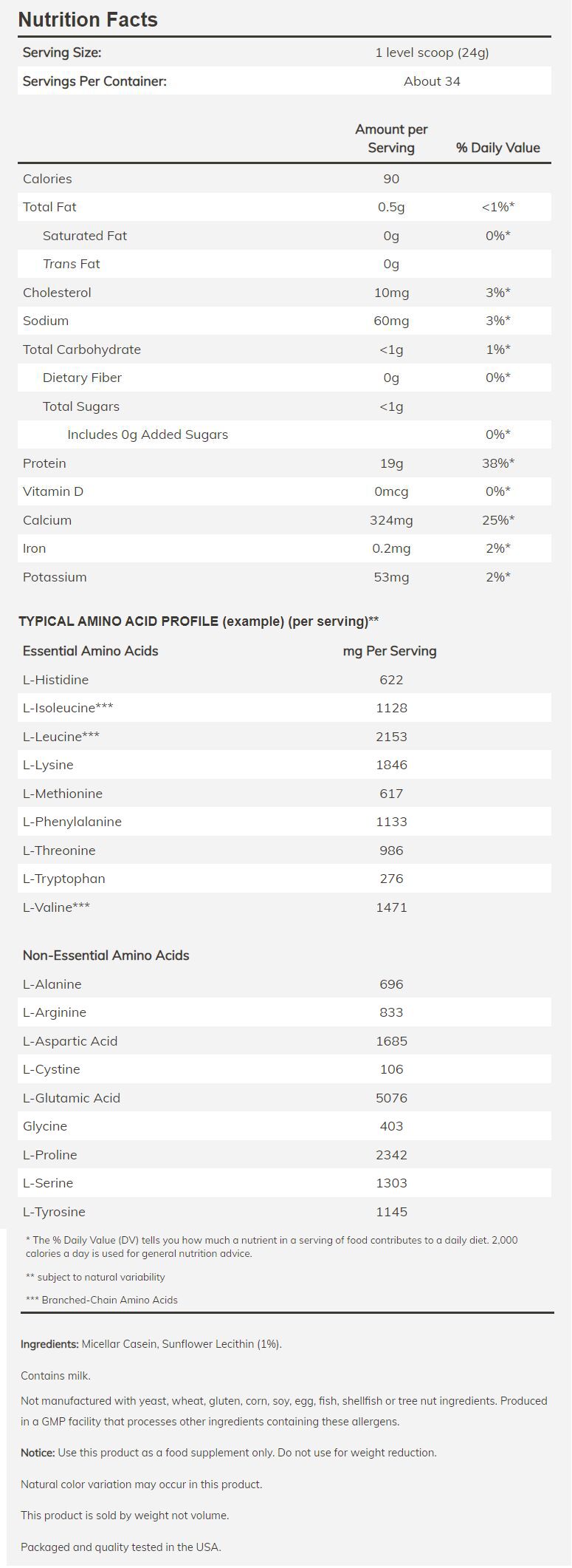 NOW Micellar Casein 1.8 lb. - High-quality Protein by NOW at BariatricPal Store