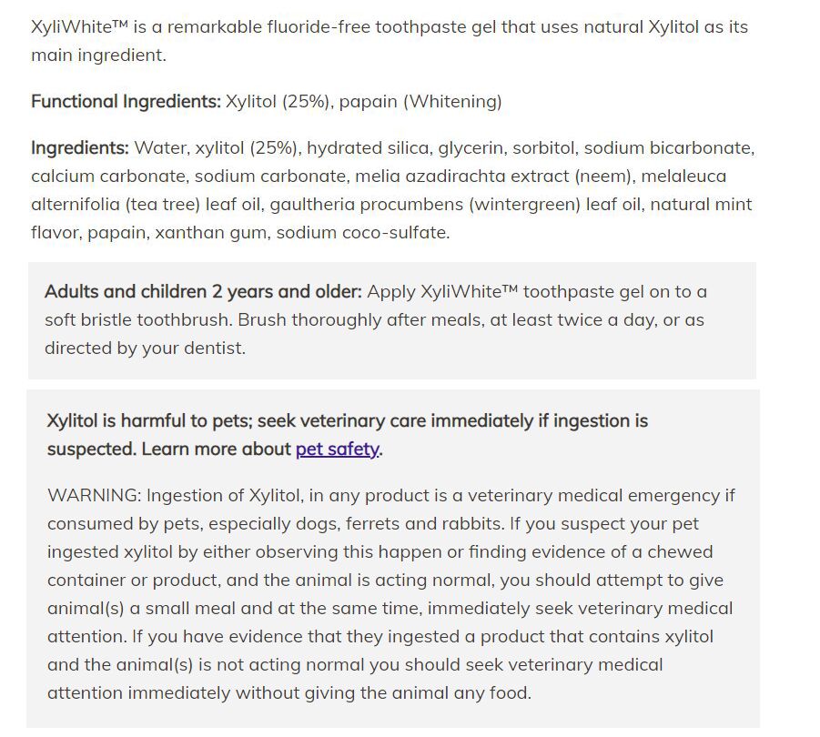 NOW XyliWhite Neem & Tea Tree Toothpaste Gel 6.4 oz. - High-quality Beauty and Personal Care by NOW at BariatricPal Store