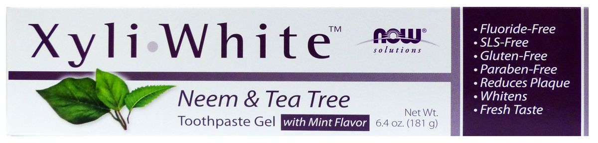 NOW XyliWhite Neem & Tea Tree Toothpaste Gel 6.4 oz. - High-quality Beauty and Personal Care by NOW at BariatricPal Store