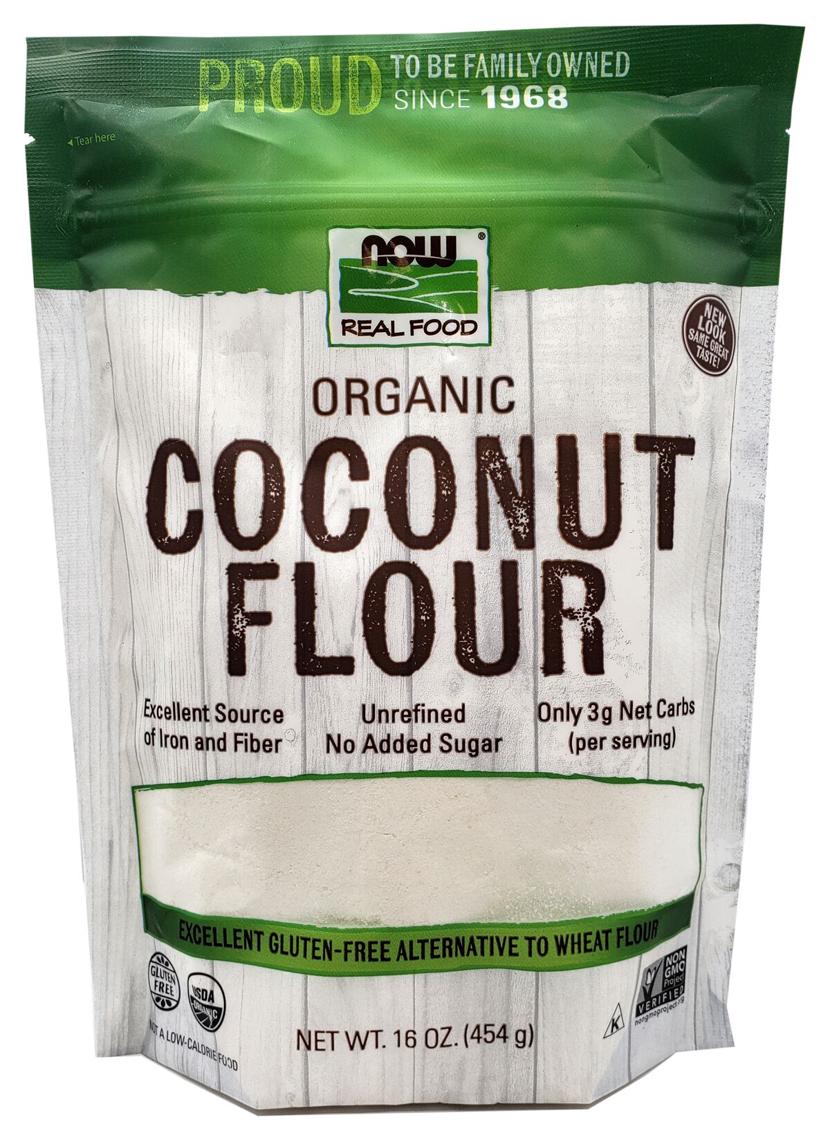 NOW Coconut Flour 16 oz. - High-quality Baking Products by NOW at BariatricPal Store