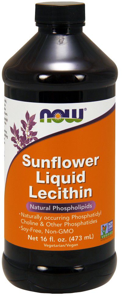 NOW Sunflower Lecithin, Liquid 16 fl oz. - High-quality Gluten Free by NOW at BariatricPal Store