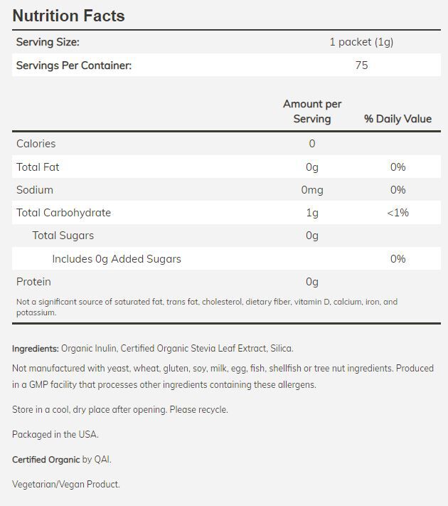 NOW Better Stevia Extract Packets, Organic 75 packets - High-quality Gluten Free by NOW at BariatricPal Store