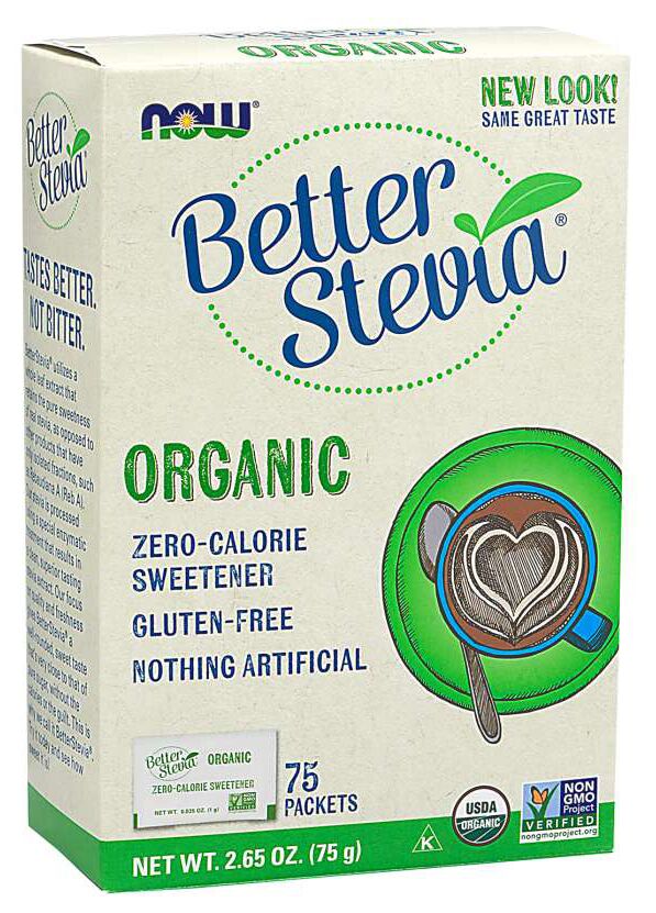 NOW Better Stevia Extract Packets, Organic 75 packets - High-quality Gluten Free by NOW at BariatricPal Store