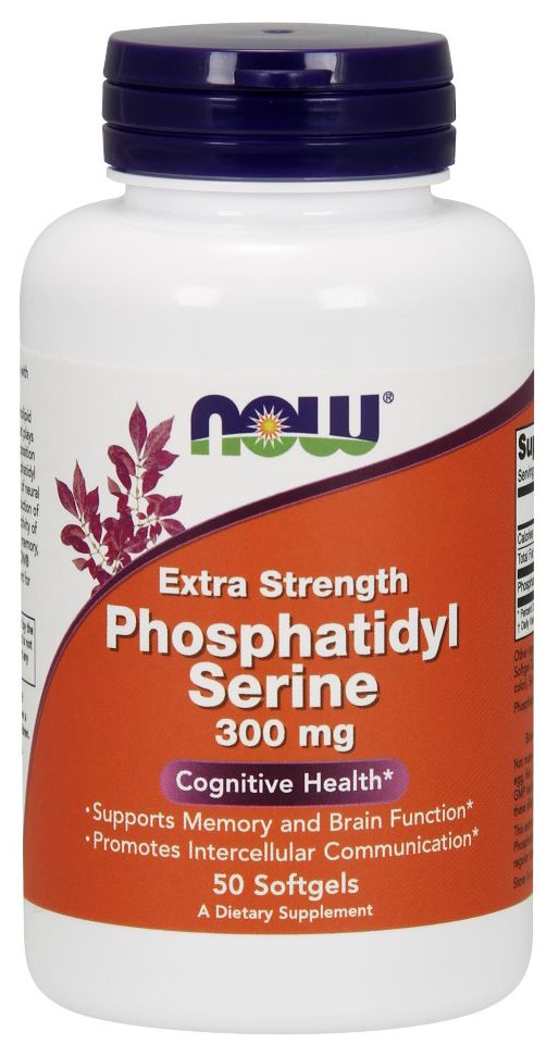 NOW Phosphatidyl Serine - Extra Strength, 300mg 50 softgels - High-quality Gluten Free by NOW at BariatricPal Store