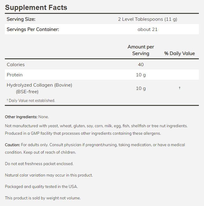 NOW Collagen Peptides Powder 8 oz - High-quality Gluten Free by NOW at BariatricPal Store