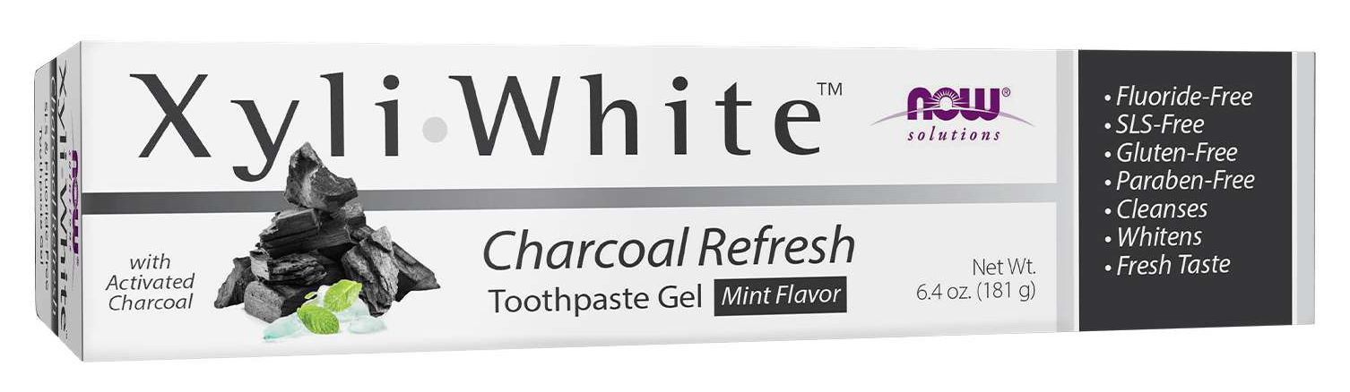 NOW XyliWhite Charcoal Refresh Toothpaste Gel 6.4 oz. - High-quality Beauty and Personal Care by NOW at BariatricPal Store