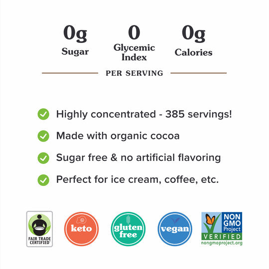 NuNaturals NuStevia Cocoa Syrup 16 fl oz. - High-quality Gluten Free by NuNaturals at BariatricPal Store