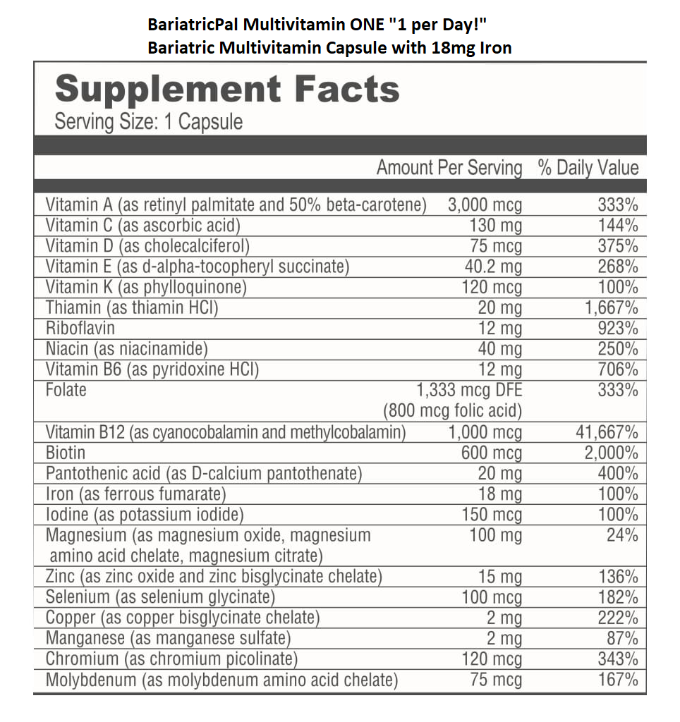 Gastric Bypass Complete Bariatric Vitamin Pack by BariatricPal - Capsules - High-quality Vitamin Pack by BariatricPal at BariatricPal Store
