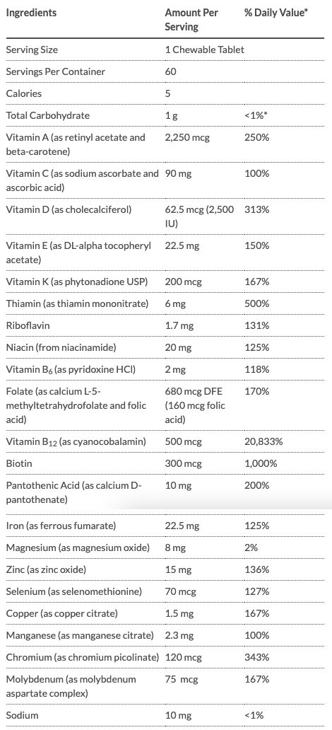 Bariatric Advantage High ADEK Multivitamin - Chewable - High-quality Multivitamins by Bariatric Advantage at BariatricPal Store