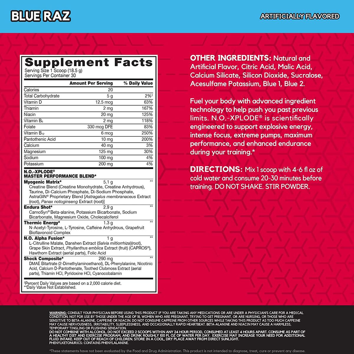 #Flavor_Blue Raz #Size_30 servings