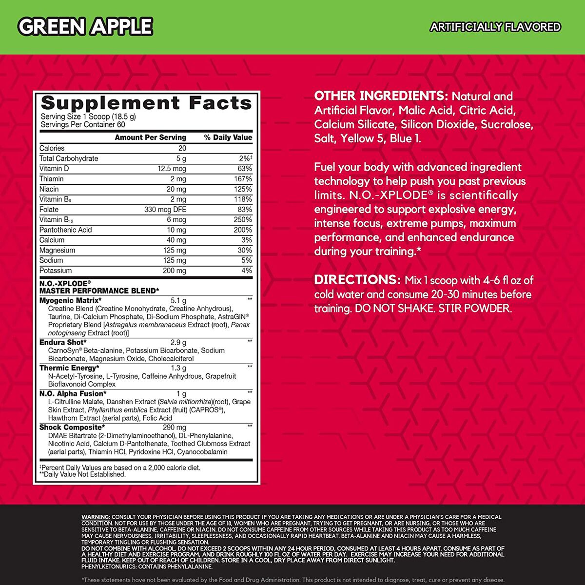 #Flavor_Green Apple #Size_60 servings
