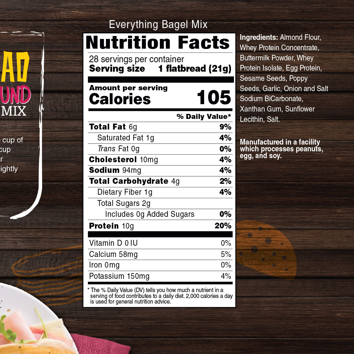 Inspire 'Everything Bagel' Flatbreads by Bariatric Eating - High-quality Hot Meals by Bariatric Eating at BariatricPal Store