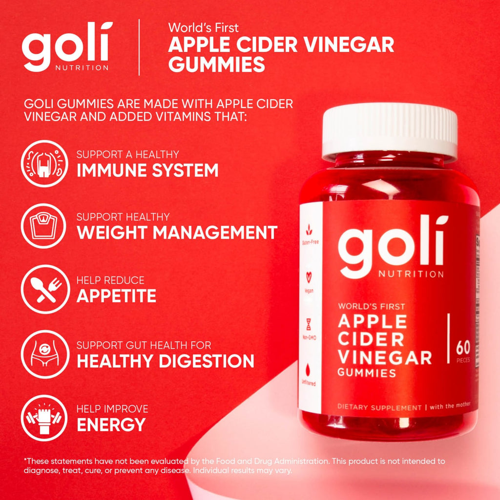 Goli Nutrition Apple Cider Vinegar Gummies - High-quality Metabolism Booster by Goli at BariatricPal Store