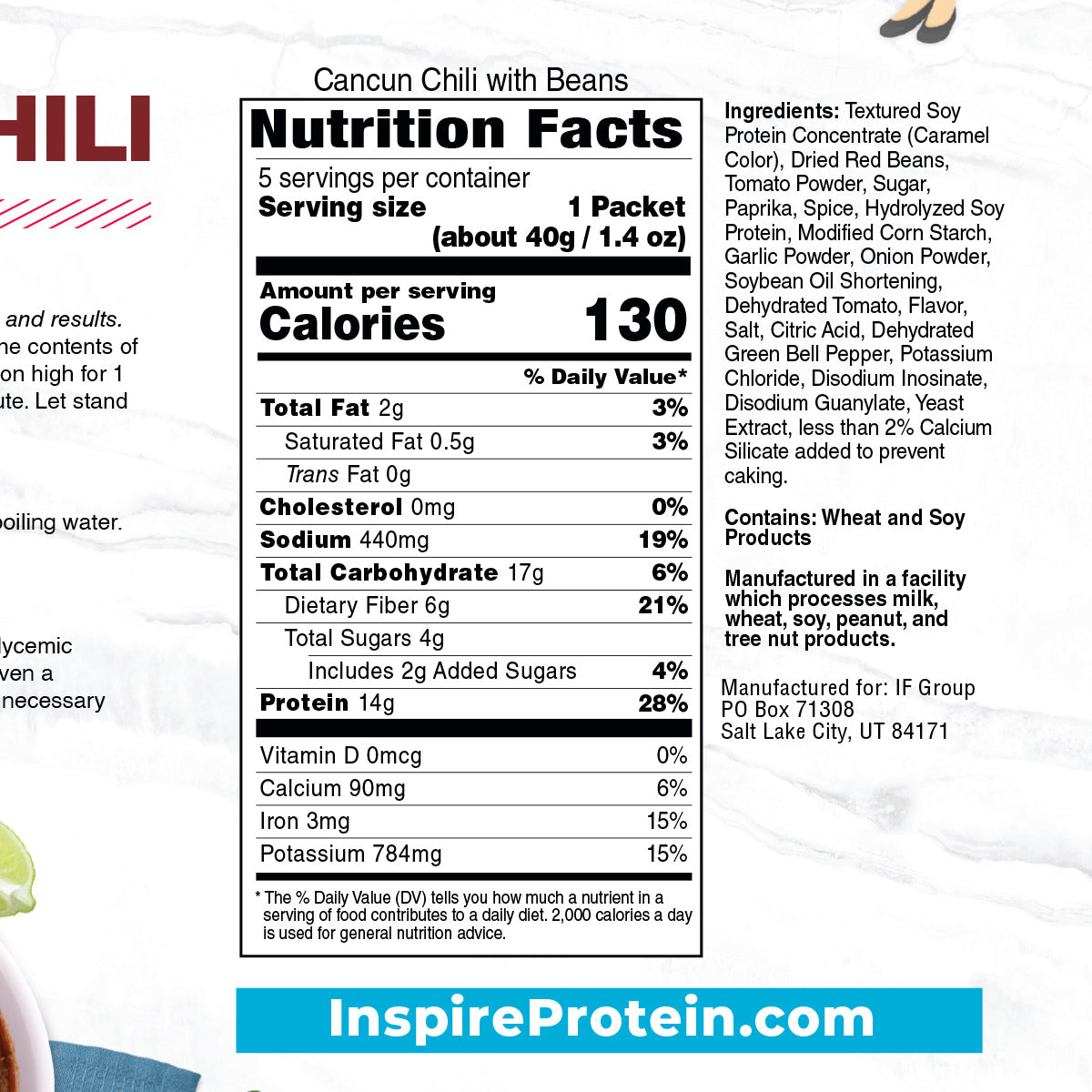 Inspire Cancun Chili - 14g Protein by Bariatric Eating