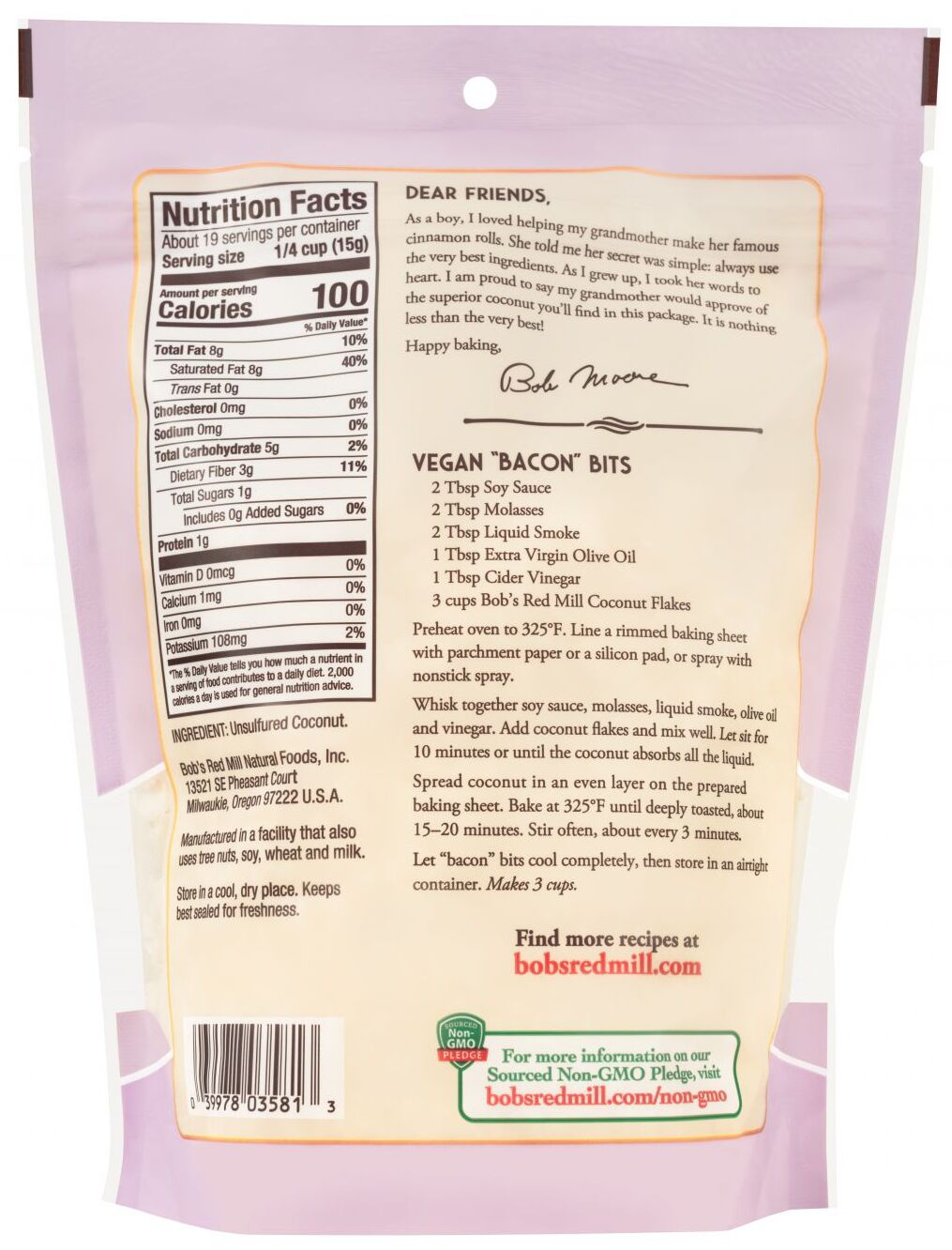 Bob's Red Mill Coconut Flakes 10 oz. - High-quality Baking Products by Bob's Red Mill at BariatricPal Store