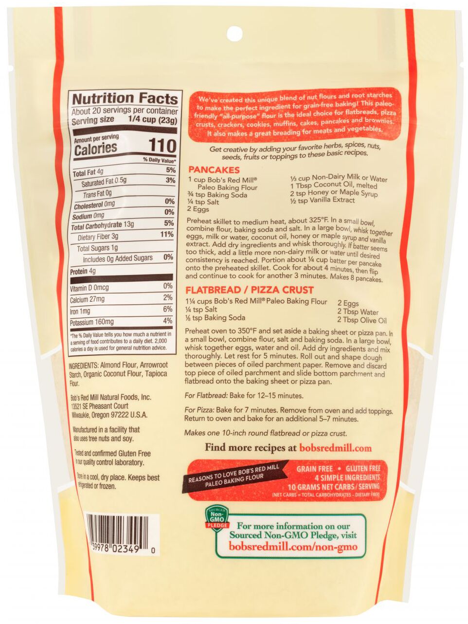 Bob's Red Mill Paleo Baking Flour 1 lb. - High-quality Baking Products by Bob's Red Mill at BariatricPal Store