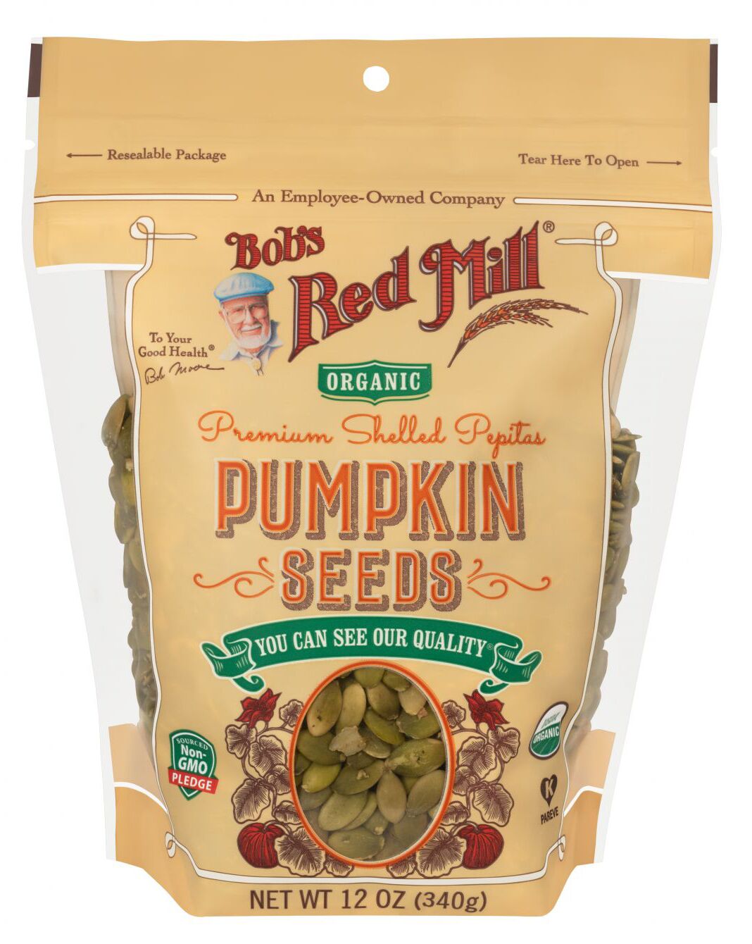 Bob's Red Mill Pumpkin Seeds, Organic 12 oz - High-quality Nuts, Seeds and Fruits by Bob's Red Mill at BariatricPal Store