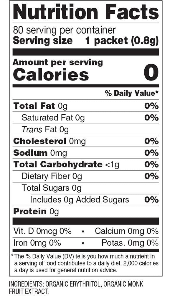 SweetLeaf Monk Fruit Sweetener Packets Organic 80 packets - High-quality Kosher by SweetLeaf at BariatricPal Store