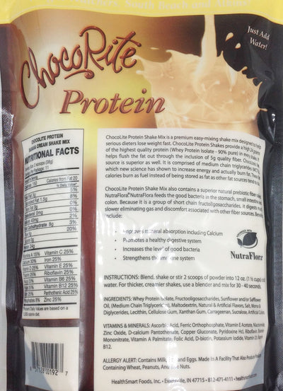 HealthSmart Sugar-Free ChocoRite Protein Shake Bags - High-quality Protein Powder by HealthSmart at BariatricPal Store