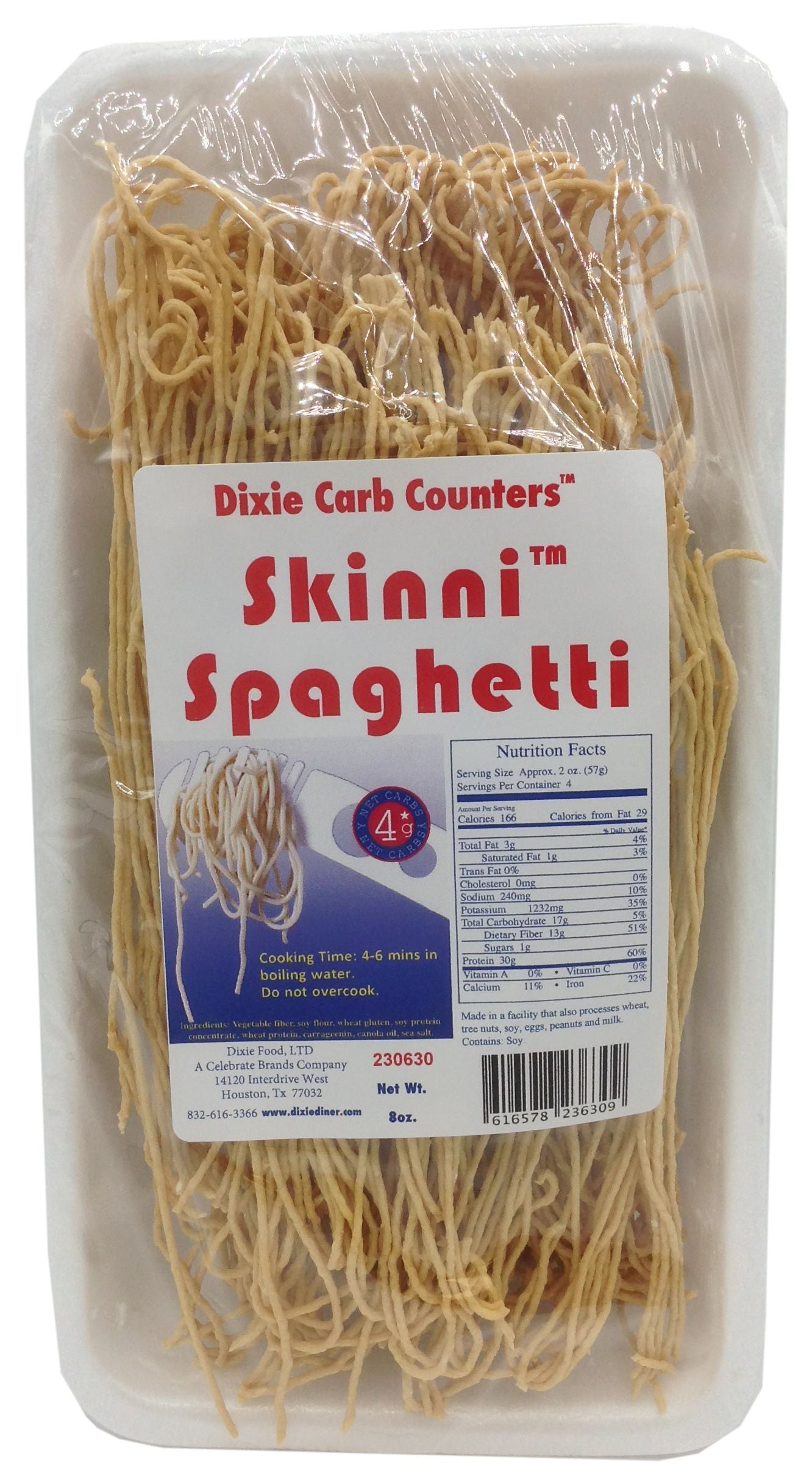 Dixie USA Carb Counters Skinni Spaghetti 8 oz. - High-quality Low Carbohydrate/Keto by Dixie USA at BariatricPal Store