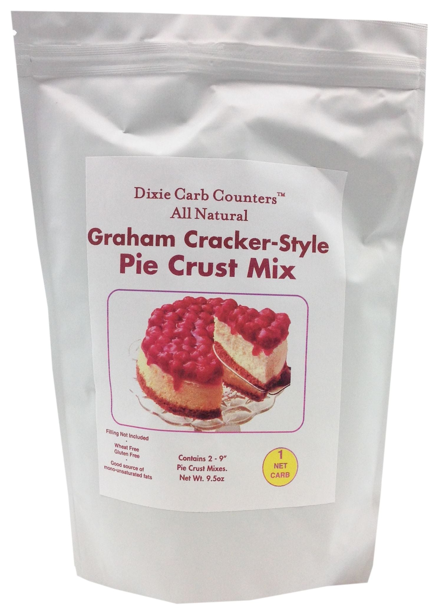 Dixie USA Carb Counters Graham Cracker Style Pie Crust Mix 9.5 oz. - High-quality Baking Products by Dixie USA at BariatricPal Store