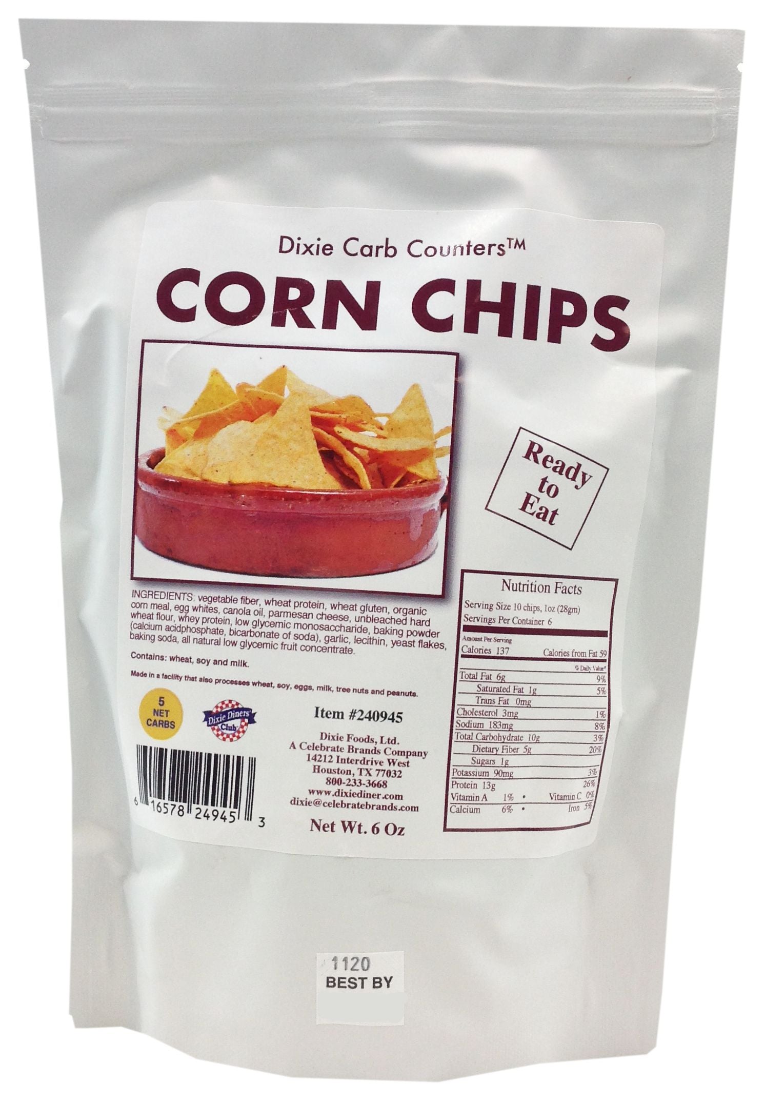 Dixie USA Carb Counters Corn Chips 6 oz. - High-quality Snack Products by Dixie USA at BariatricPal Store
