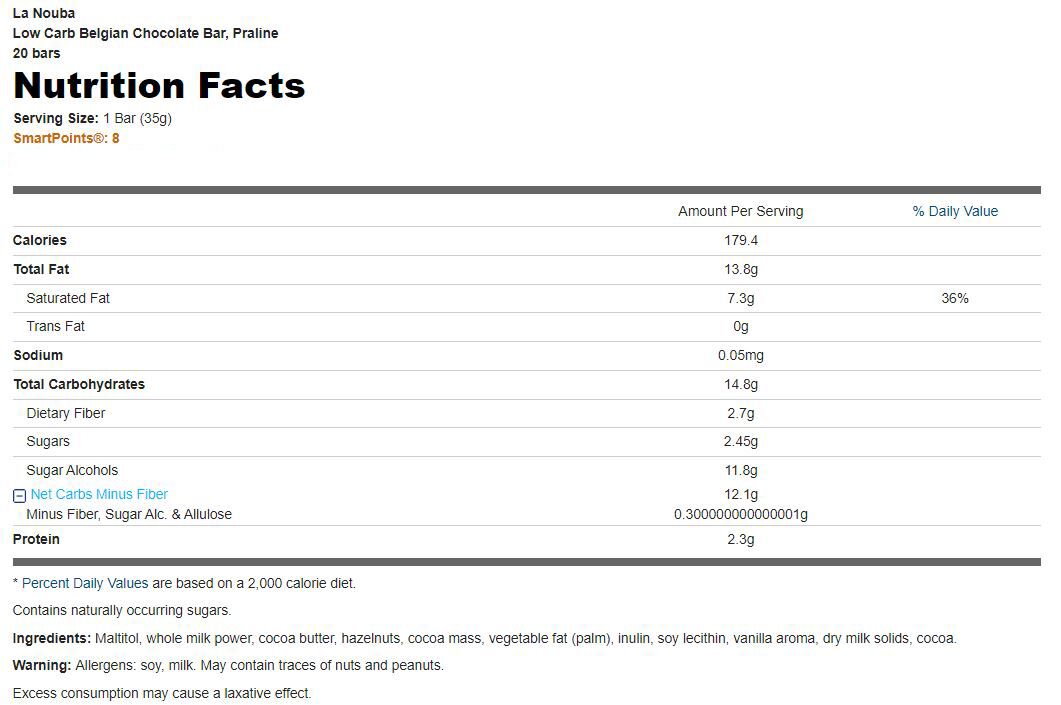 #Flavor_Praline #Size_20 bars
