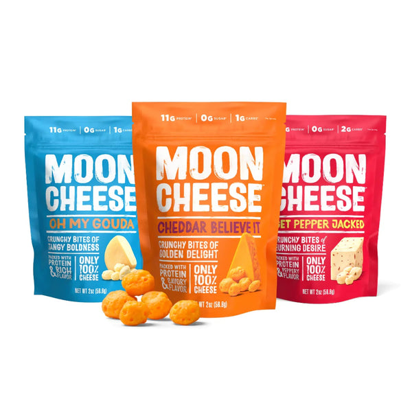 Moon Cheese (2oz.) 3-Flavor Variety Pack - High-quality Cheese Snacks by Moon Cheese at 