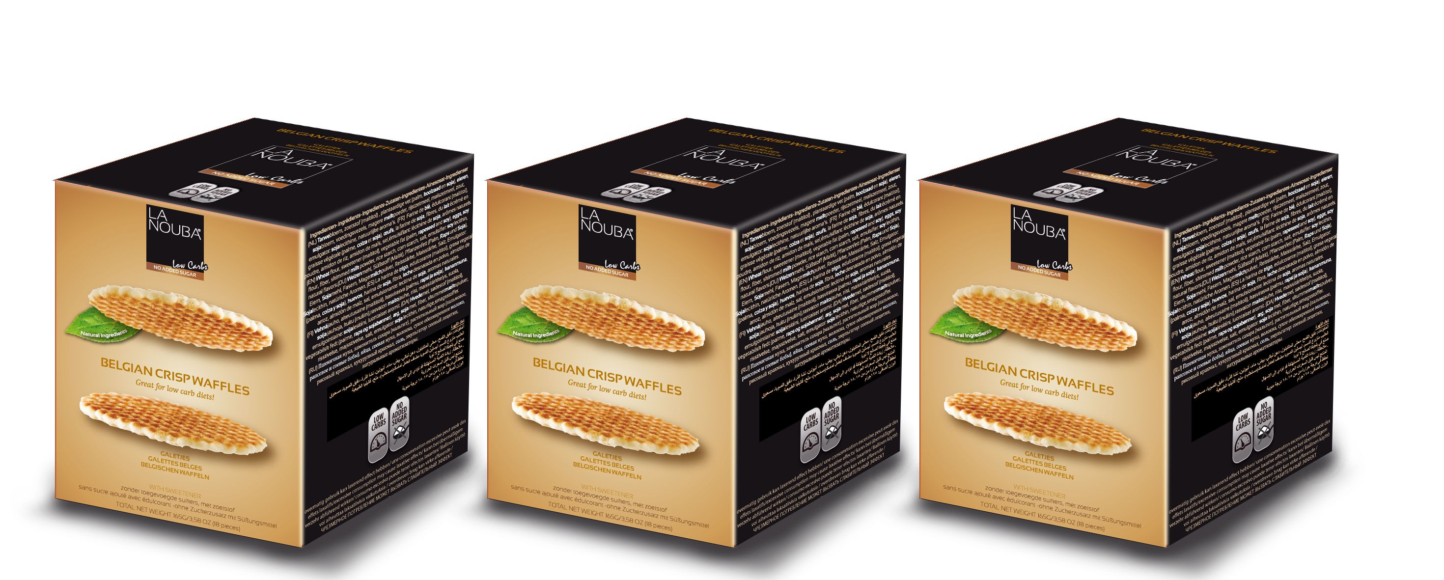 La Nouba Ready-To-Eat Low Carb Belgian Waffles - High-quality Cakes & Cookies by La Nouba at BariatricPal Store